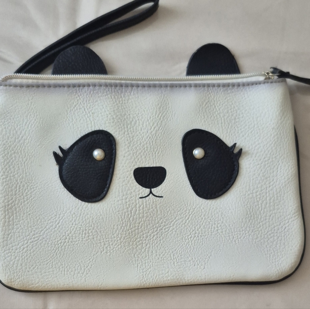 Panda Face Wristlet Clutch